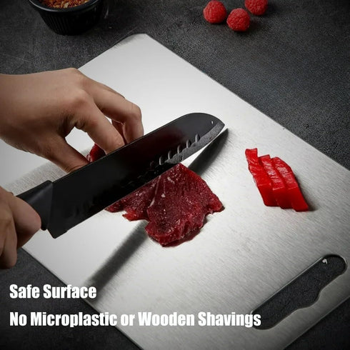 Board,100% 2025 (14"L 10"W) Titanium Cutting Pure Titanium Cutting Boards for Kitchen, New Double Sided Food-Grade