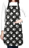 Dog Animal Paws Print Waterproof Apron for Adults, Chef Bib with Roomy Pocket for Kitchen BBQ Crafting