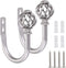 Sumnacon Set of 2 Metal Curtain Holdbacks, Decorative Wall Mounted Drapery Tiebacks with Screws for Bedroom Livingroom