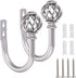 Sumnacon Set of 2 Metal Curtain Holdbacks, Decorative Wall Mounted Drapery Tiebacks with Screws for Bedroom Livingroom