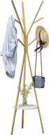Coat Rack Hat Stand, Free Standing Display Hall Tree, Metal Hat Hanger with 9 Hooks for Clothes, Hats, and Scarves,