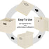 Black Foldable Storage Cubes Bins, Fabric Storage Box Organizer with Dual Handles for Home Organizer (Creamy-White)