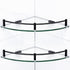 Bathroom Corner Shower Caddy, 9.5" Tempered Glass Bathroom Shelves Wall Mounted, 2