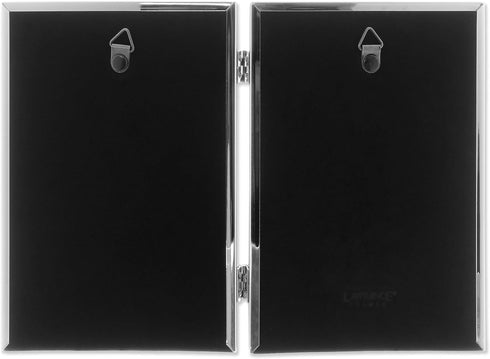 Lawrence 650057D Silver Metal Picture Frame, 7.1-Inch x 10.3-Inch