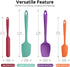 U-Taste Heat Resistant Silicone Spatula - 480ºF Hot-Proof Food Grade Kitchen Baking Bowl Scraper, Flexible and Sturdy Rubber Cooking Utensil for Mixing Scraping in NonStick Cookware (4 Pcs, Colorful) by U-Taste