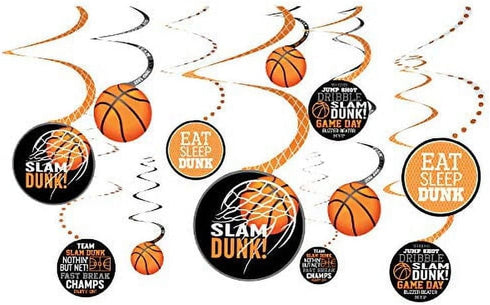 Amscan Basketball Swirl Party Decorations