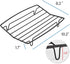 TreeLen Roasting Rack for Roasting Pan, V Shape Non-Stick Wire Rack, 10×8" Black for Cooking and Grilling