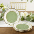 Kate Aspen Sage Green Party Decorations, Eucalyptus Floral Print 7 in. Decorative Paper Plates, Set of 16 for Showers