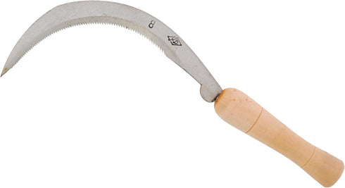 Zenport K110-8 Landscape Scythe with Serrated Curved Blade, 8-Inch, Wood