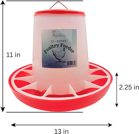 Set 1.5 11 Chicken Waterer and Feeder | Gallon Poultry Drinker and Pound Feeder Combo | for Chickens, Ducks, Turkeys