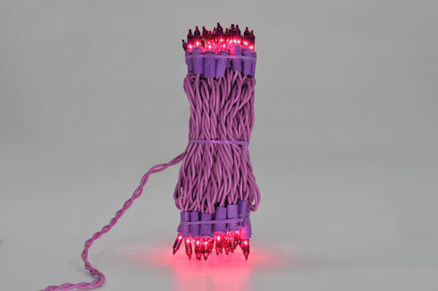50 Brite Star Lt Designer Series Mini Lights, Purple, Purple Wire