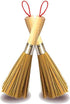 Melostu 2 Pack Cleaning Whisk Traditional Natural Bamboo Wok Brushes Dishwashing Kitchen Tools