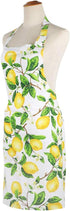 G2PLUS Thick Lemon Kitchen Apron with Pockets, Adjustable Cooking Apron for Baking, 30 x 25 inch