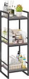 BYFU 3 Tier Bathroom Storage Open Shelf, Freestanding Metal Corner Storage Rack