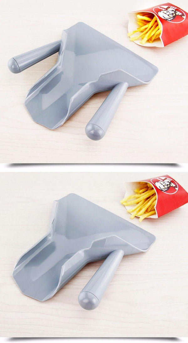 Only Right Handle Commercial Plastic Chips Scoop, Food French Fries Shovel Fry Scoop
