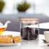 18 Oz Glass Jar with Lid, Clear Thickened Storage Container with Sealed Bamboo Lid for Coffee, Sugar, Spices