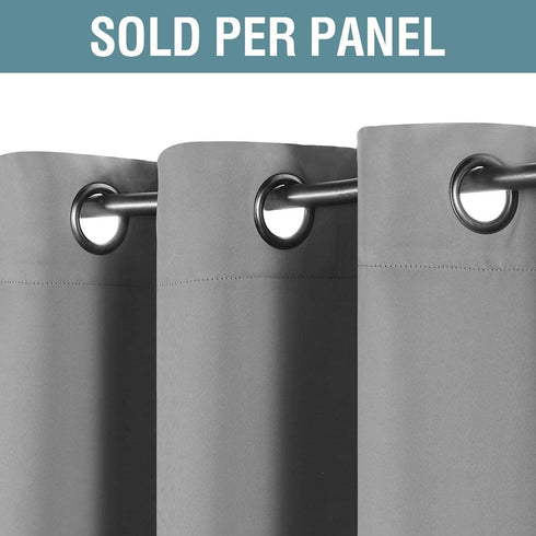 H.VERSAILTEX Blackout Room Darkening Thermal Insulated Grommet Window Curtains Drapes Draperies for Living Room/Bedroom, Energy Saving Curtains for Patio Door, Dove Gray, 1 Panel, 52" W x 96" L by H.VERSAILTEX