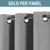 H.VERSAILTEX Blackout Room Darkening Thermal Insulated Grommet Window Curtains Drapes Draperies for Living Room/Bedroom, Energy Saving Curtains for Patio Door, Dove Gray, 1 Panel, 52" W x 96" L by H.VERSAILTEX