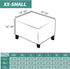 XX-Samll, MAXIJIN Velvet Ottoman Cover Rectangular Stretch Square Ottoman Covers Slipcover Rectangle Washable Foot