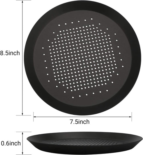 Beasea Pizza Pan 8.5 Inch, Perforated Heavy Duty Pizza Crisper Pan for Home Kitchen
