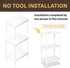 3 Legs28' YGYQZ Tier White Side Table Small End Table with Solid Wood Tall Bedside Table with Storage ShelfNightstand