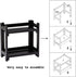 GOBAM Multi-Function Cosmetic Organizer, Vanity Makeup Holder for Bathroom, Easy Assembly, No Screws, Black Bamboo