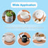 8" Round Cork Coasters, Cork & Plastic Plant Saucers for Gardening, Absorbent Cork Mat for Wine, Coffee & Drinks (Set