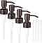 4PC Soap Dispenser Lids, 304 Stainless Steel Replacement Pump with Waterproof Label Stickers for Bottles (Bronze)