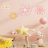 Set 4(6 Ganeen Boho Nursery Woven Daisy Flowers Daisy Wall Decor Nursery Decor Macrame Wall Hanging Supply for Girl