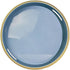 Blue Decorative Tray for Coffee Table, Round Beaded Plastic Serving Tray forKitchen