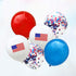 BinaryABC 25Pcs Patriotic Latex Confetti Balloons for 4th of July Celebrations