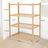 4 Small Shoe Rack, Multipurpose Tier Shoe Organizers RackSmall Bamboo Shelfs for Shoes, Plants, Books, Living Room