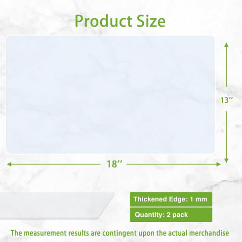 Silicone Mats for Kitchen Counter, 13” x 18” Non-slip Waterproof Countertop Protector, 2/Pack