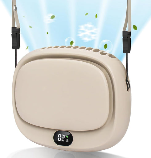 Portable Neck Fan, Handheld Mini Fan, USB Rechargeable with 5 Speed Adjustable for Home Outdoor