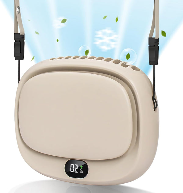 Portable Neck Fan, Handheld Mini Fan, USB Rechargeable with 5 Speed Adjustable for Home Outdoor