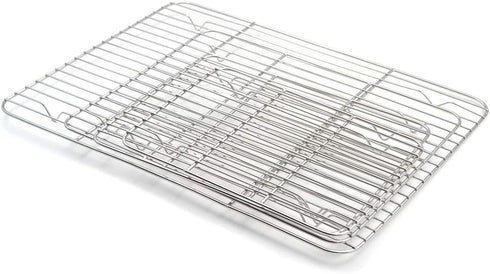 Aspire Cooling Rack 2 Pack | 9" x 7" Stainless Steel Baking Racks for Cooking, Baking, Roasting, Grilling