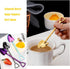 Rolin Roly 7Pcs Colourful Shovel Spoons, Rainbow Stainless Steel Dessert Spoon Set for Mixing Drinks