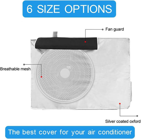 Air Conditioner Covers for Outside Units - 35 x 12 x 24 in, Waterproof Dustproof with Vent Hole