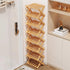 Closet (Nature-4 Shoe Rack - Foldable Vertical Shoe Rack for Entryway,Durable and Easy to Assemble,Applicable to Home