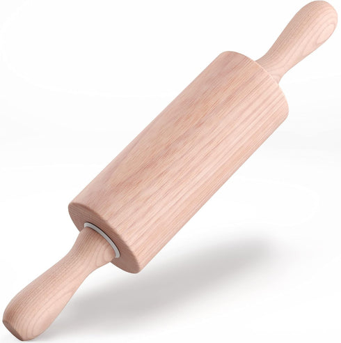 9-Inch Wooden Rolling Pin - Baking Tool for Pastry, Fondant, and Children's Baking