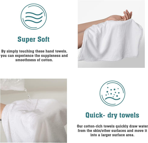 Mweet 4Th 2 Pack American Patriotic Kitchen Hand Towels with Hanging Loop - of July Stars Soft Coral Velvet Tie Towel