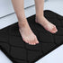 Colorxy Memory Foam Bathroom Rugs, Ultra Soft Non-Slip Bath Mat, 24''x16'', Black