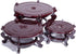 5" THY COLLECTIBLES Beautiful Hand Craft Rosewood Oriental Fishbowl Vase Stand Round