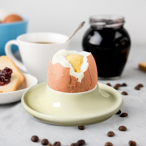 6Pack Cinf Ceramic Macaron Egg Holder Breakfast Easter Gift for Hard and Soft Eggs