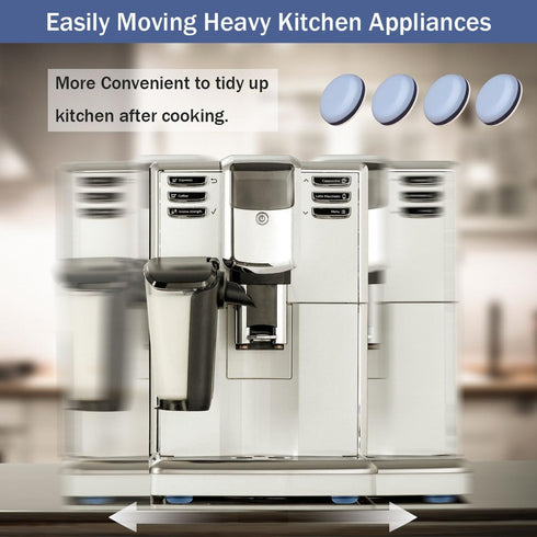 24Pcs Appliance Sliders, 3/4 Small Self-Adhesive Appliance Sliders for Heavy Kitchen Appliances, Slide Smooth on Countertop, Compatible with Most Kitchen Appliances