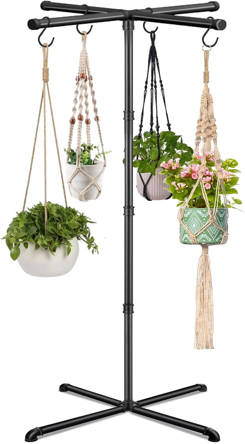 Plant Hanger Indoor, 59" Tall Hanging Plant Stand Heavy Duty Metal Indoor