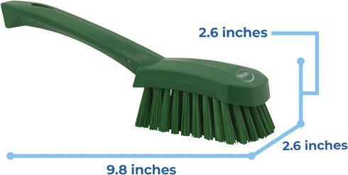 Vikan 41922 Stiff Washing Brush, 10", PP/PBT, Green