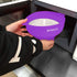 Collapsible Silicone Popcorn Popper Bowl with Lid and Handles, Microwave Safe (Purple)