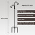 Vbvbip 65" Duty Wrought Iron Shepherd Hook for Outdoor Garden, Tall Double Hooks Stand for Bird Feeder & Hanging