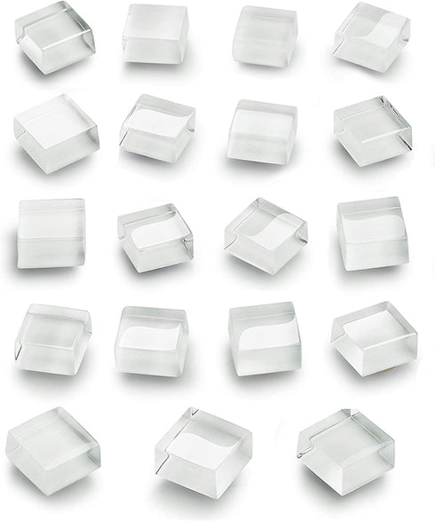 Mymazn Cute Glass Fridge Magnets for Refrigerator Decorative Kitchen Office (White)